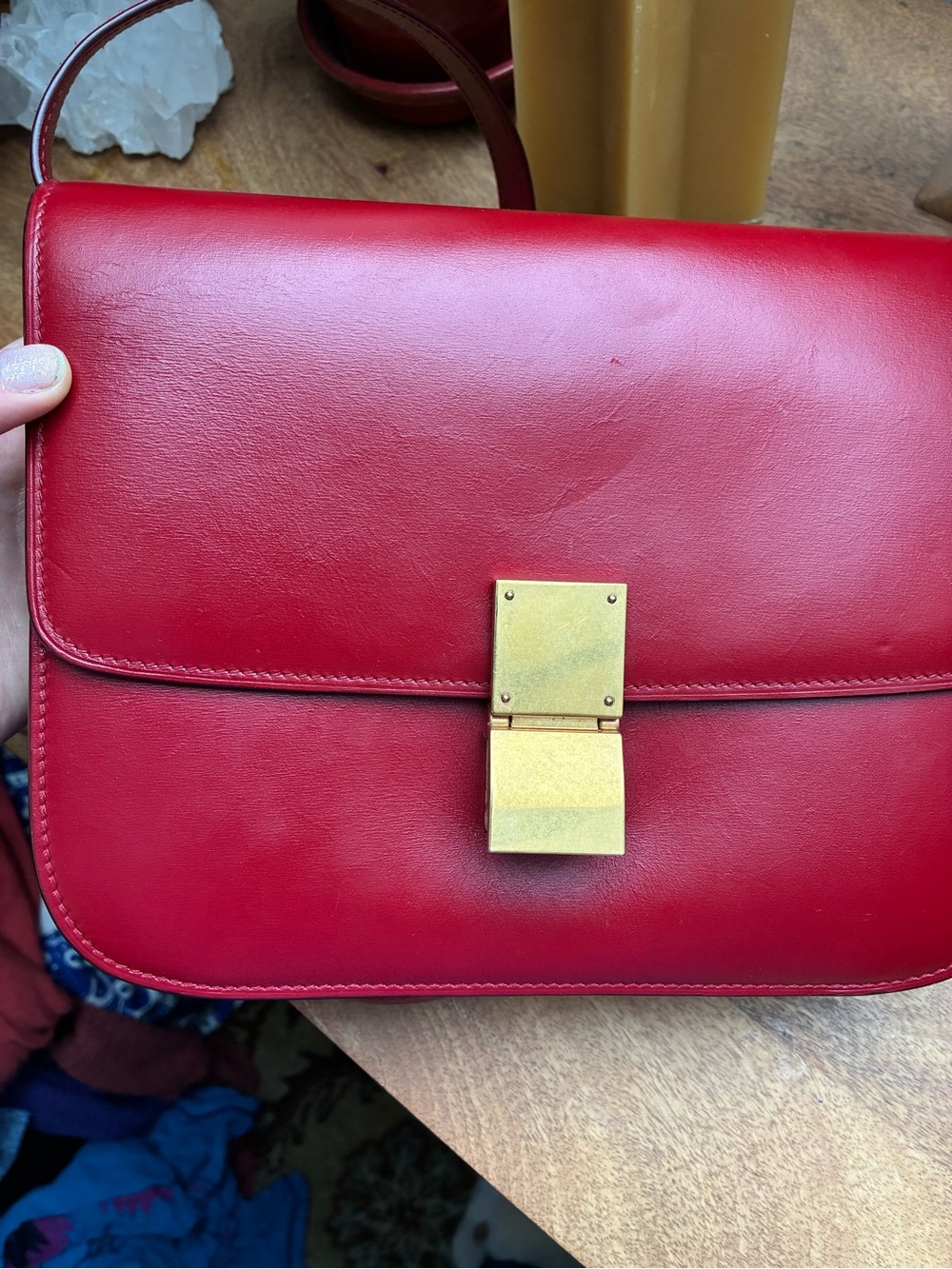 Celine Classic Box Bag - Red Medium - Picture 13 of 16